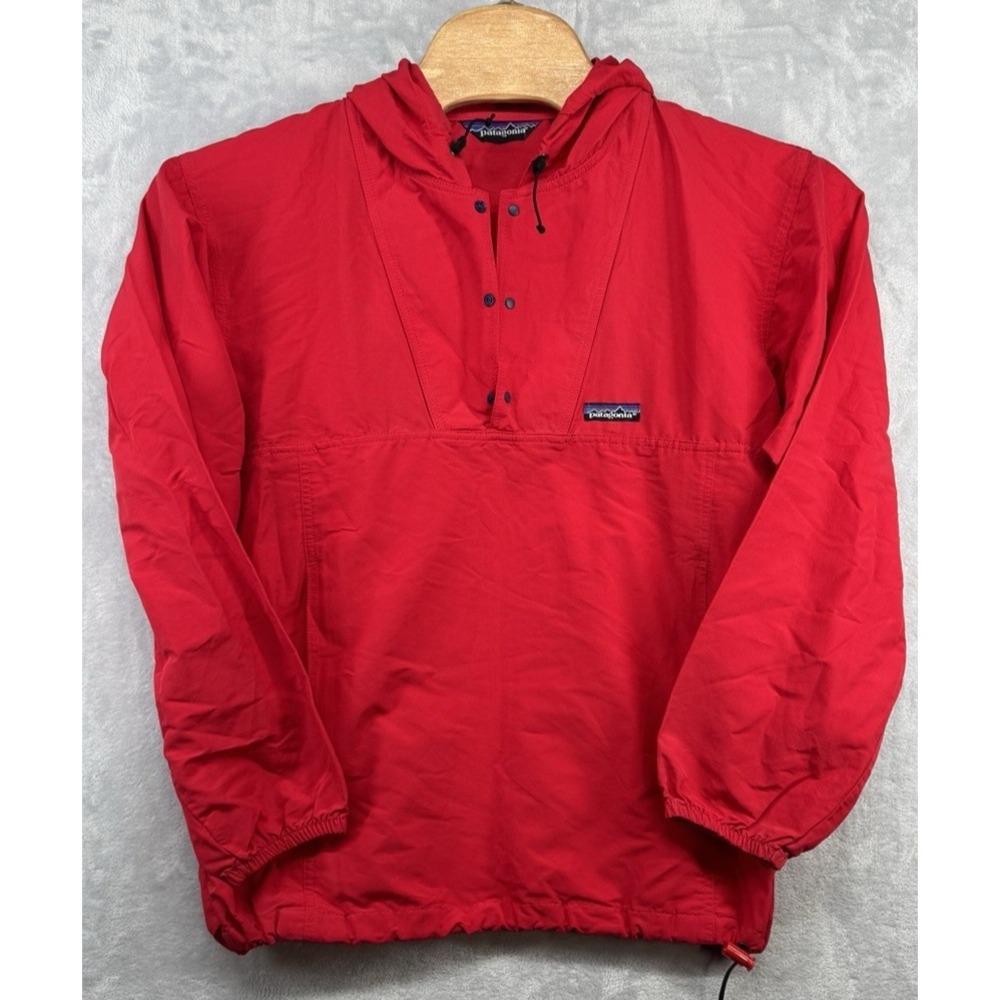 Vintage Patagonia Jacket Nylon Full Zip Red Windbreaker Made In USA Men's M